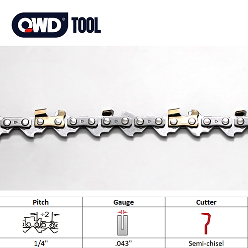 1. 1-4 inch pitch 43 guage sawchain pic1