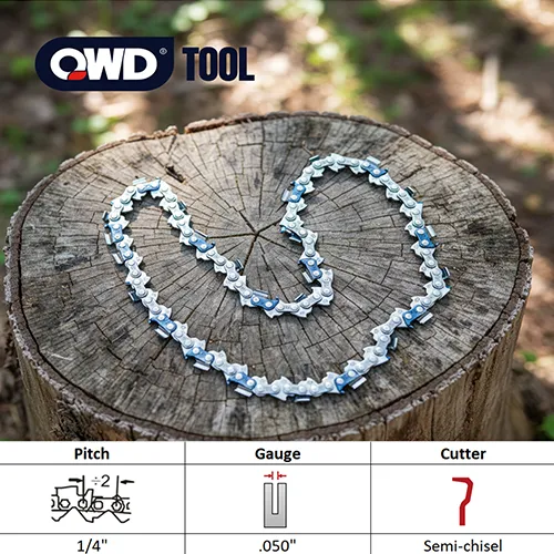 1. 1-4 inch pitch 50 guage sawchain