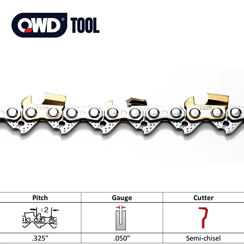2. 325 inch pitch 050 guage semi chisel sawchain