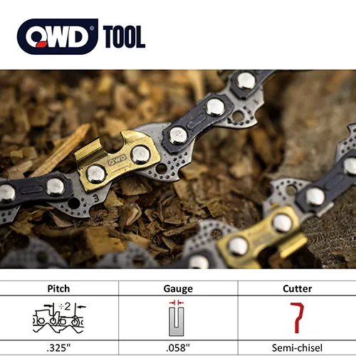 4. 325 inch pitch 058 guage semi chisel sawchain